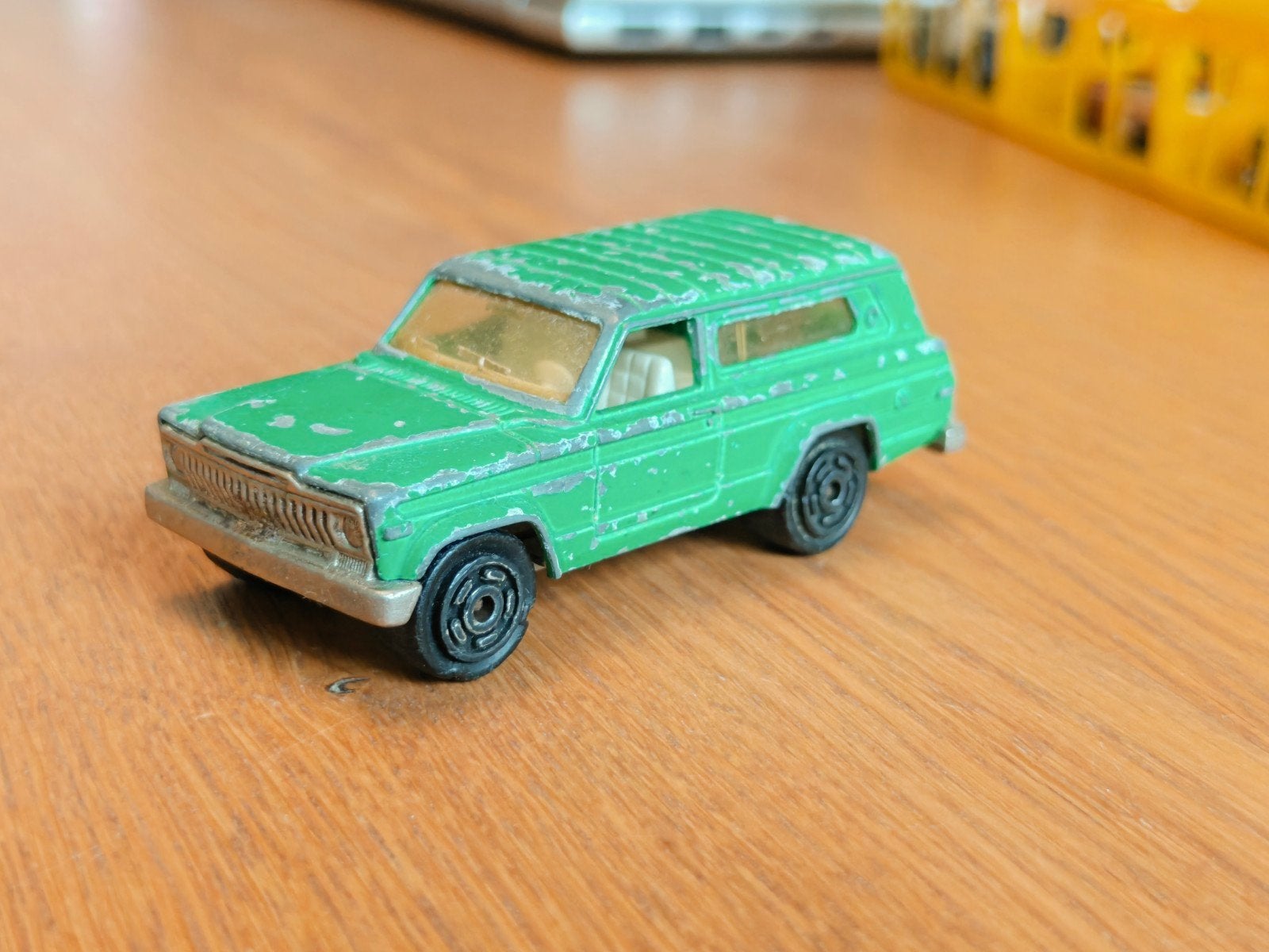 Majorette JEEP Cherokee GROEN, Hobby en Vrije tijd, Ophalen of Verzenden, Zo goed als nieuw, Auto