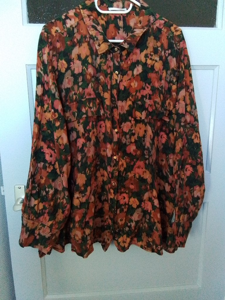 Paprika blouse maat 54, Bruin, Maat 46/48 (XL) of groter, Ophalen of Verzenden, Zo goed als nieuw