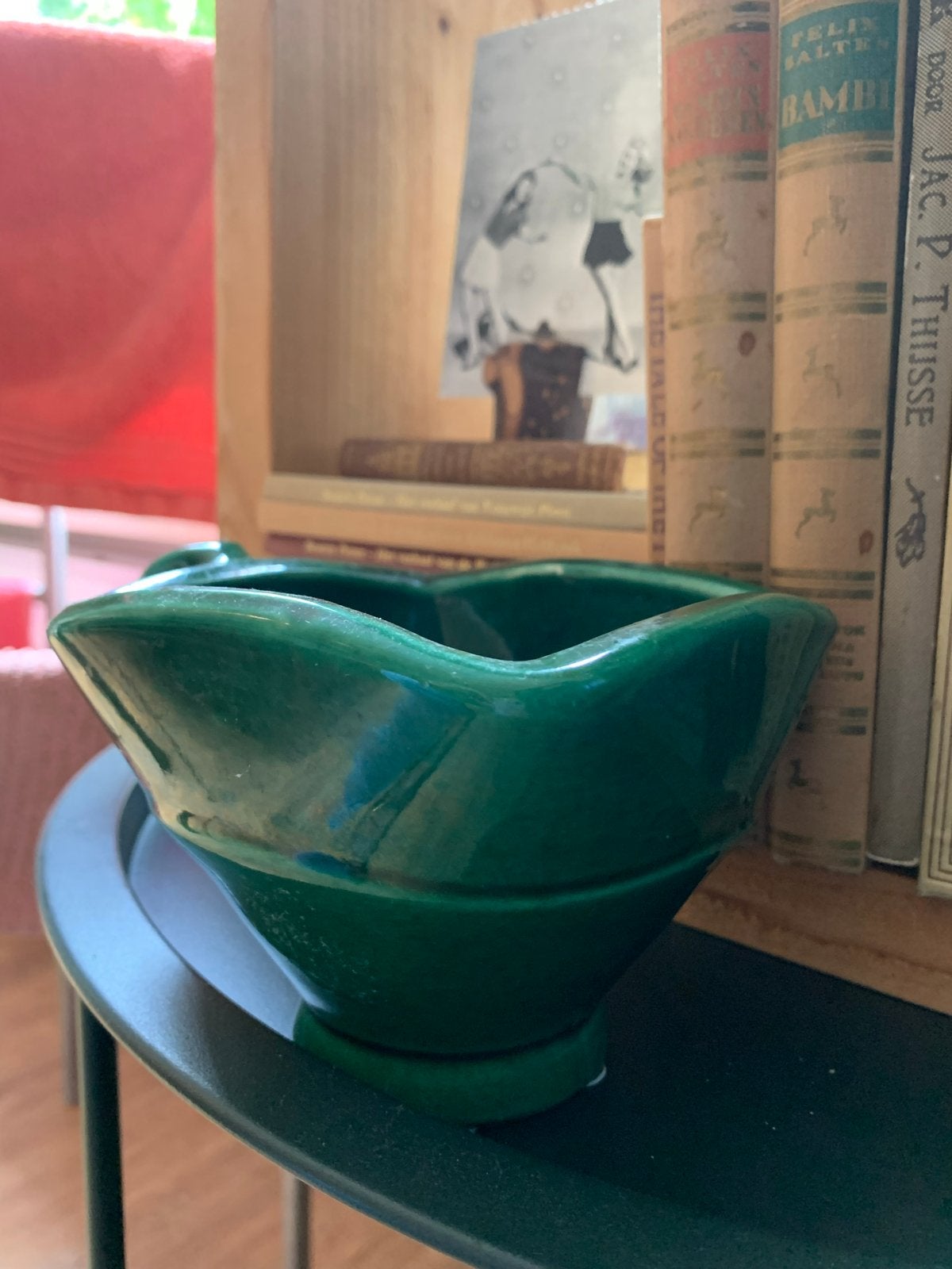 Vintage Groene aardewerk vuurtest, Ophalen of Verzenden