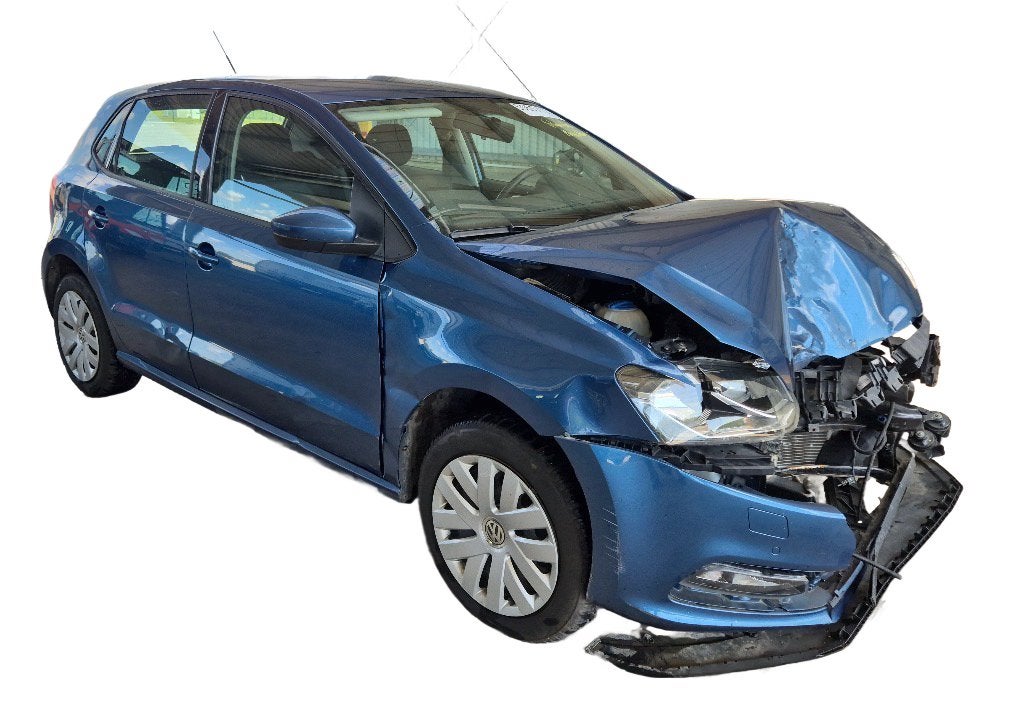 Volkswagen polo 6c 2015 blauw 1.0 MPI, Ophalen, Handgeschakeld, 999 cc, Benzine