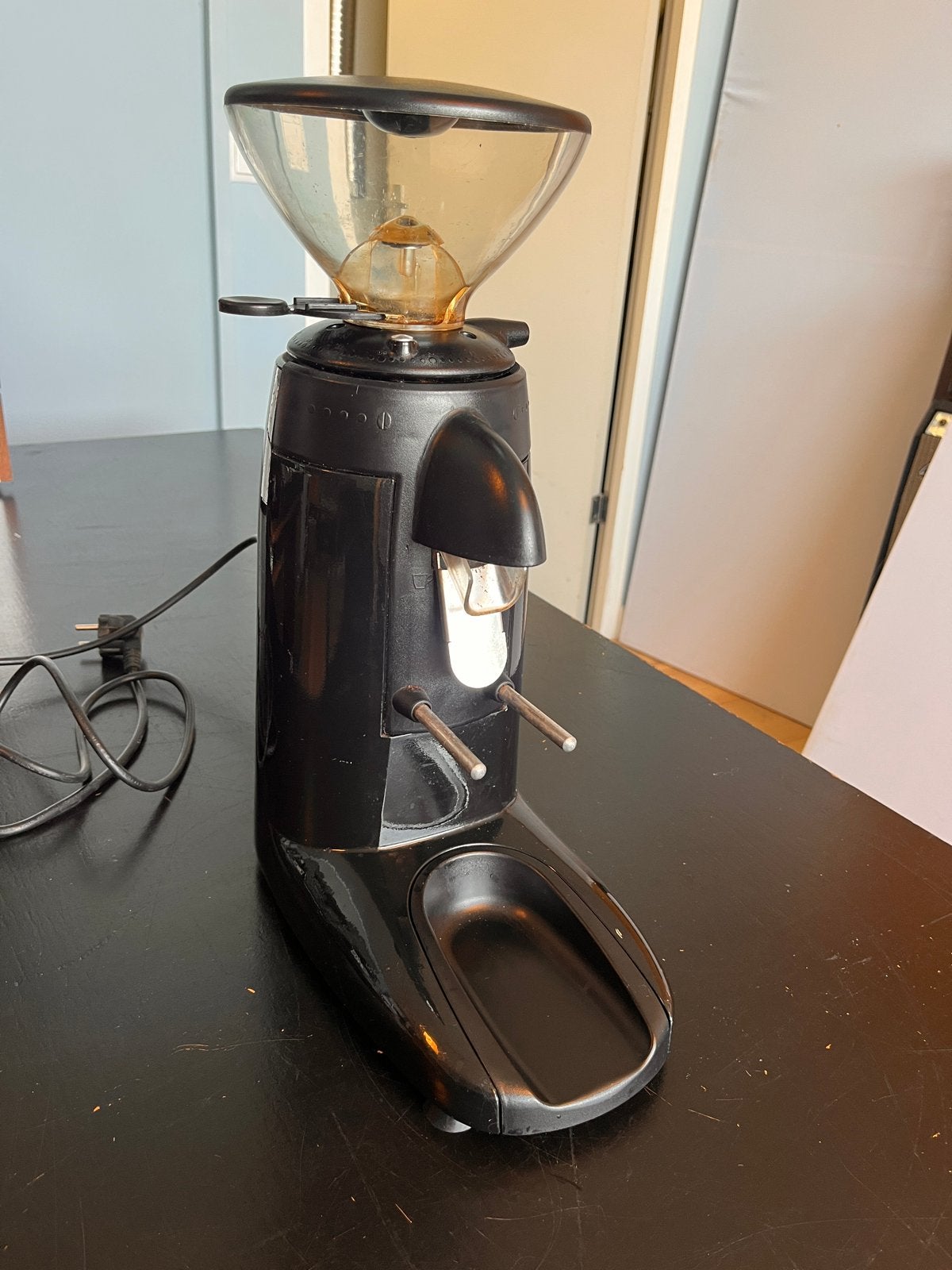 Compak K-3 Push Metallic Black koffiemolen, Ophalen, Gebruikt, Overige modellen, 10 kopjes of meer