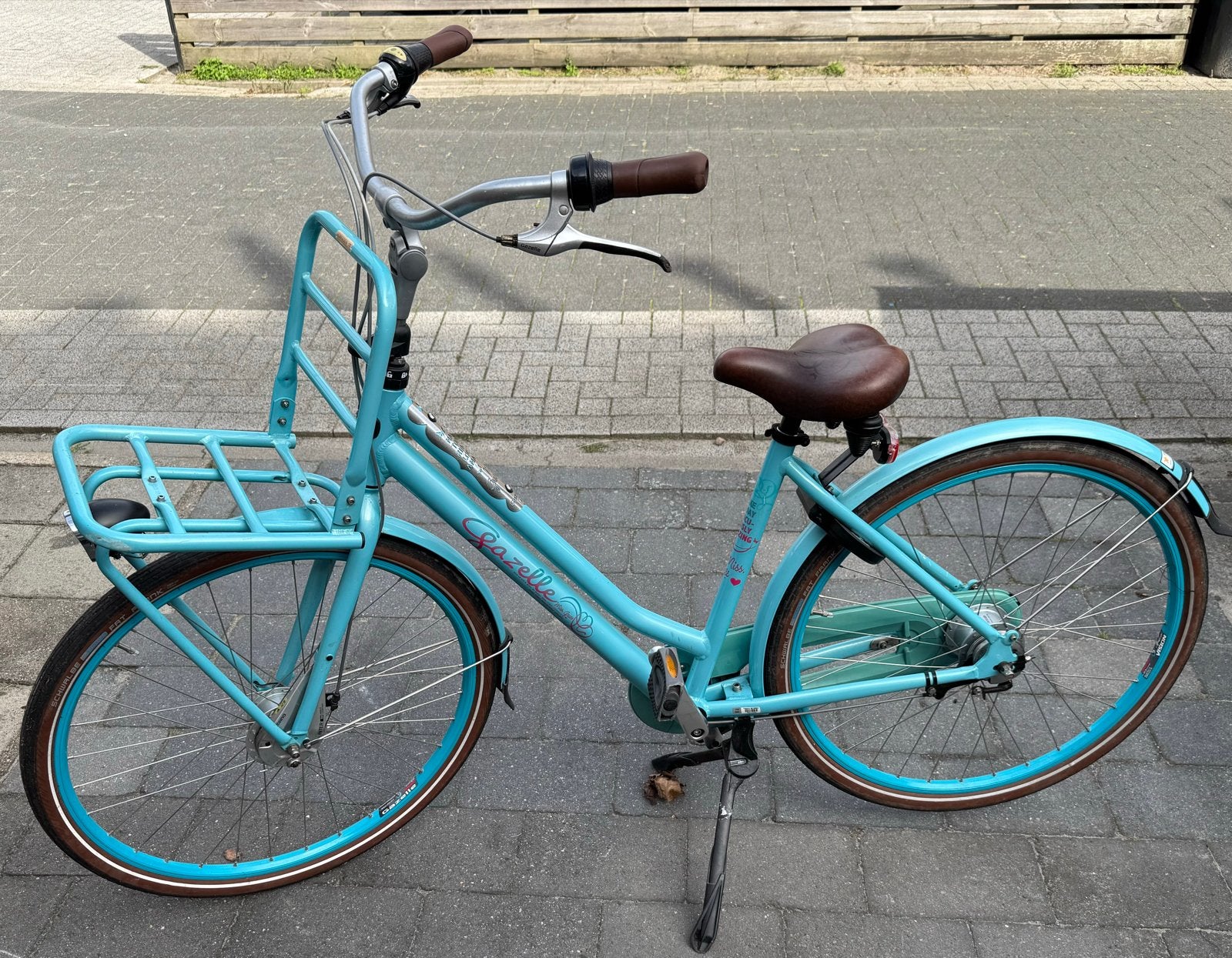 Gazelle Miss Grace Damesfiets - Lichtblauw, Fietsen en Brommers, Fietsen | Dames | Damesfietsen, Ophalen, Gebruikt, Versnellingen