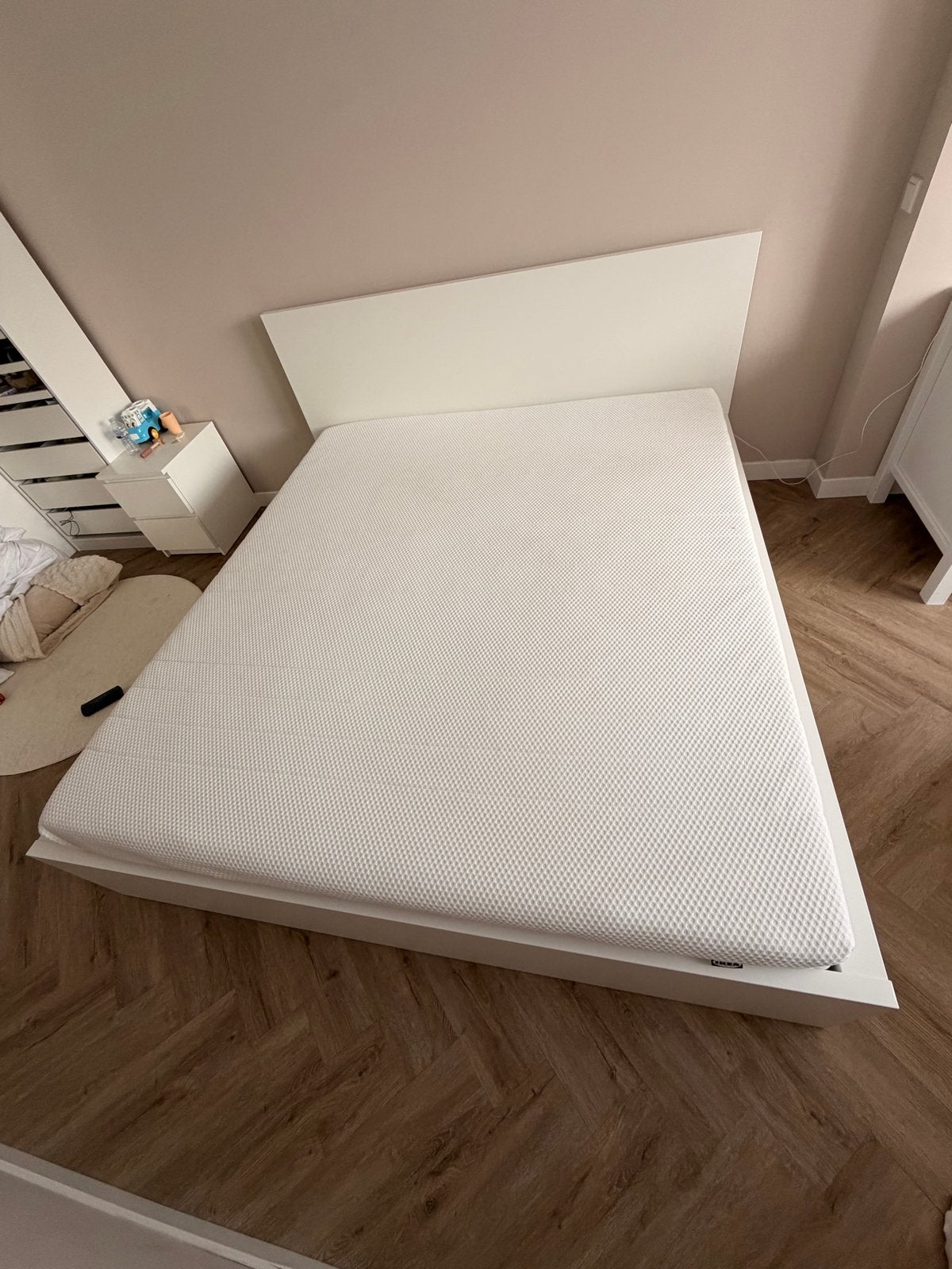 Tweepersoonsbed 180x200cm met twee lades, Ophalen, Gebruikt, Tweepersoons, 180 cm