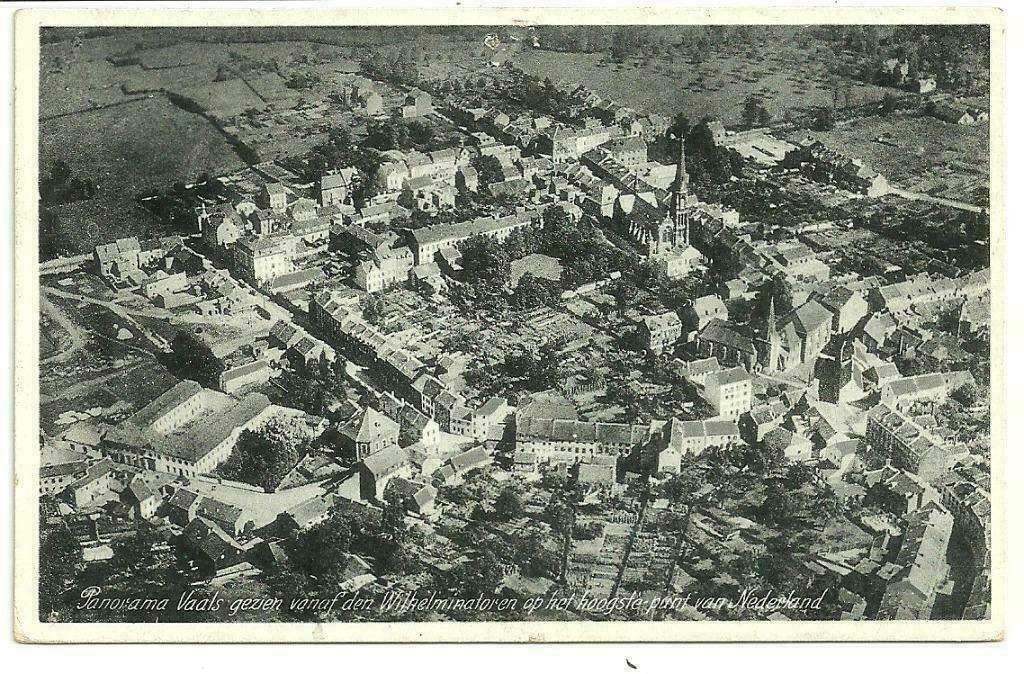 AK Vaals - Panorama Vaals gezien vanaf den Wilhelminatoren, Verzenden, 1940 tot 1960, Gelopen, Limburg