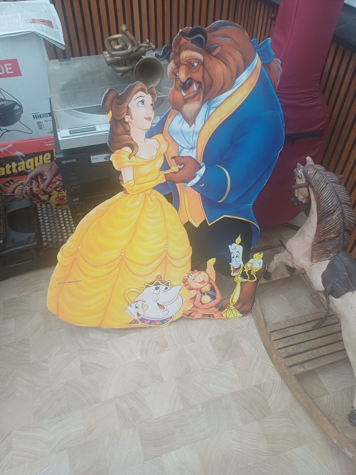 Belle en het Beest karton bord 80 cm hoogte, Ophalen, Gebruikt