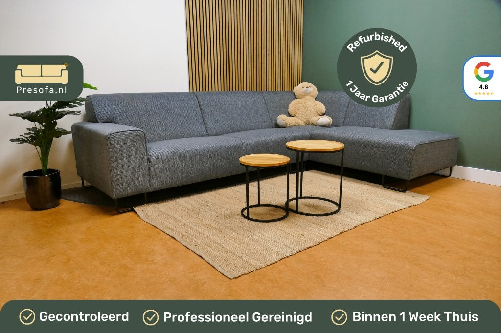 Hoekbank Donker Grijs Sanders [Refurbished], Huis en Inrichting, 250 tot 300 cm, -, Hoekbank, Ophalen of Verzenden