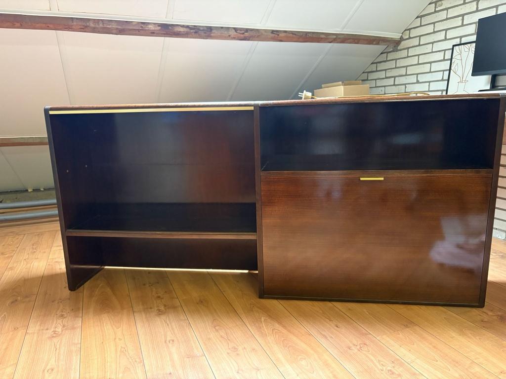 Mid-Century Modern Wandelement – Mahonie Jaren '60 - Vintage, Huis en Inrichting, Kasten | Wandmeubels, Ophalen, Met deur(en)