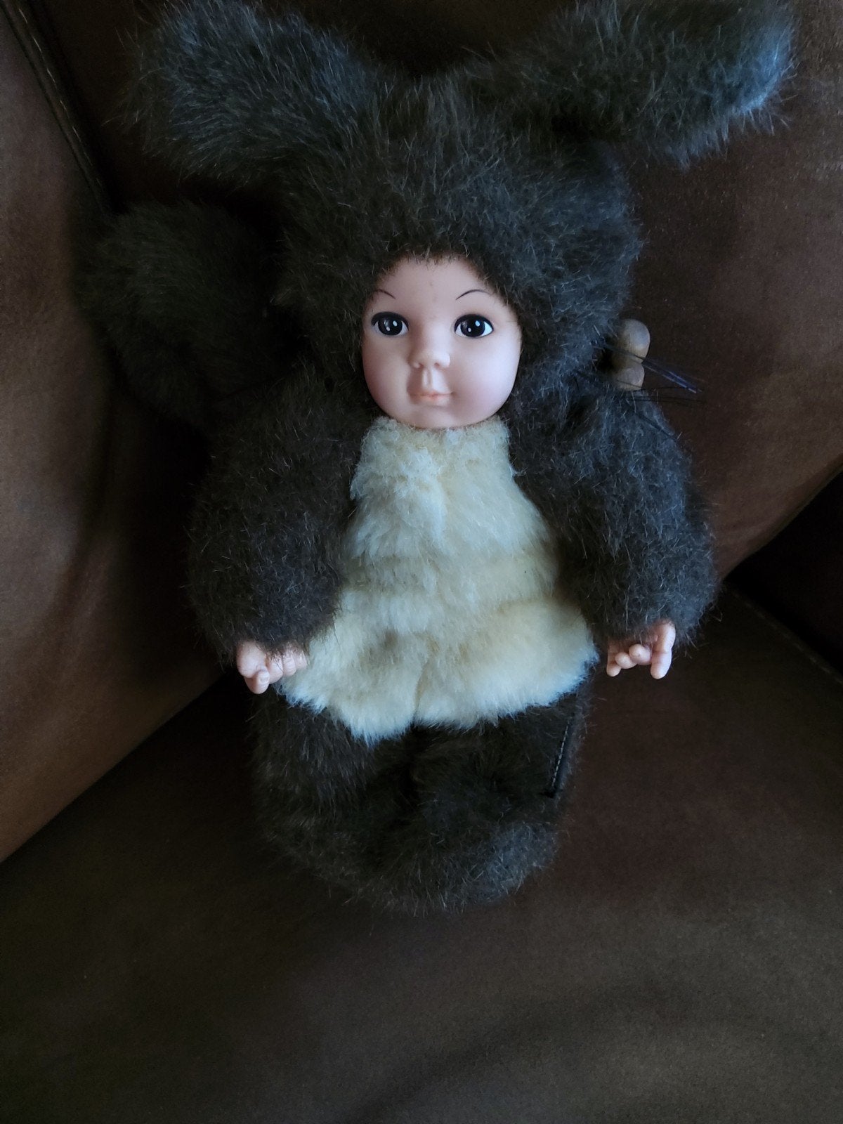 Anne geddes Vintage pop in konijnenpak, Ophalen of Verzenden, Gebruikt, Pop