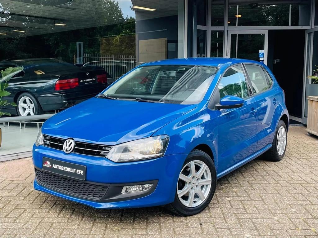 Volkswagen Polo 1.4-16V Highline Automaat*Airco*ElktrRmn, Euro 5, Zwart, 4 cilinders, Blauw