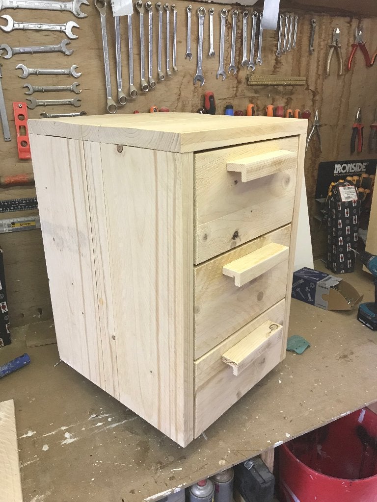 nachtkastje Eline | steigerhouten nachtkastje Eline, Ophalen, Zo goed als nieuw, Minder dan 45 cm, 55 tot 70 cm