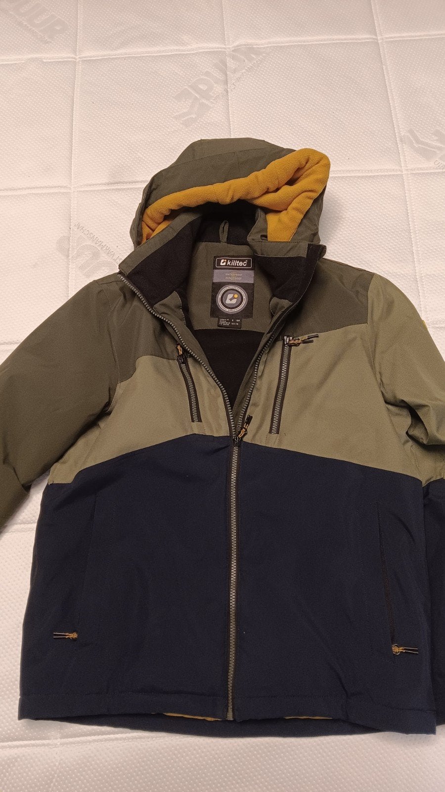 Winterjas maat 164 groen met blauw, Ophalen of Verzenden, Zo goed als nieuw, Killtec, Jongen of Meisje