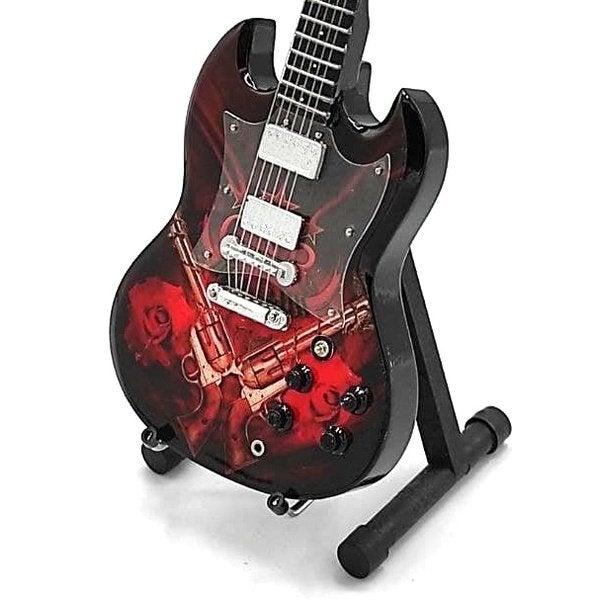 Guns N' Roses with guns miniatuur gitaar 25cm mini guitar, Info@deconoord.nl, Deco Noord, Nieuw, Ophalen of Verzenden