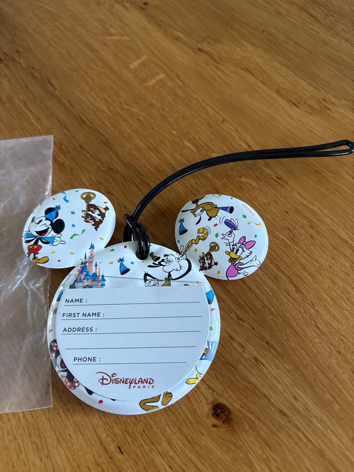 Disneyland Paris Bagagelabel Mickey Mouse en vrienden, Ophalen of Verzenden, Mickey Mouse, Nieuw, Overige typen