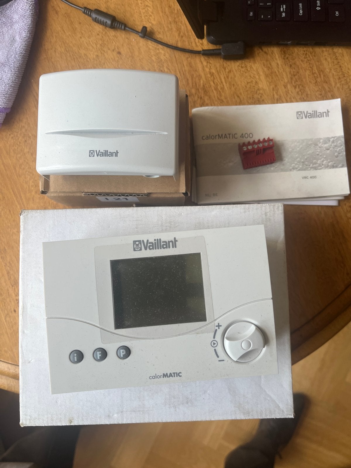 Vaillant calorMATIC 400 VRC thermostaat met buitenvoeler, Ophalen of Verzenden, Slimme thermostaat, Gebruikt