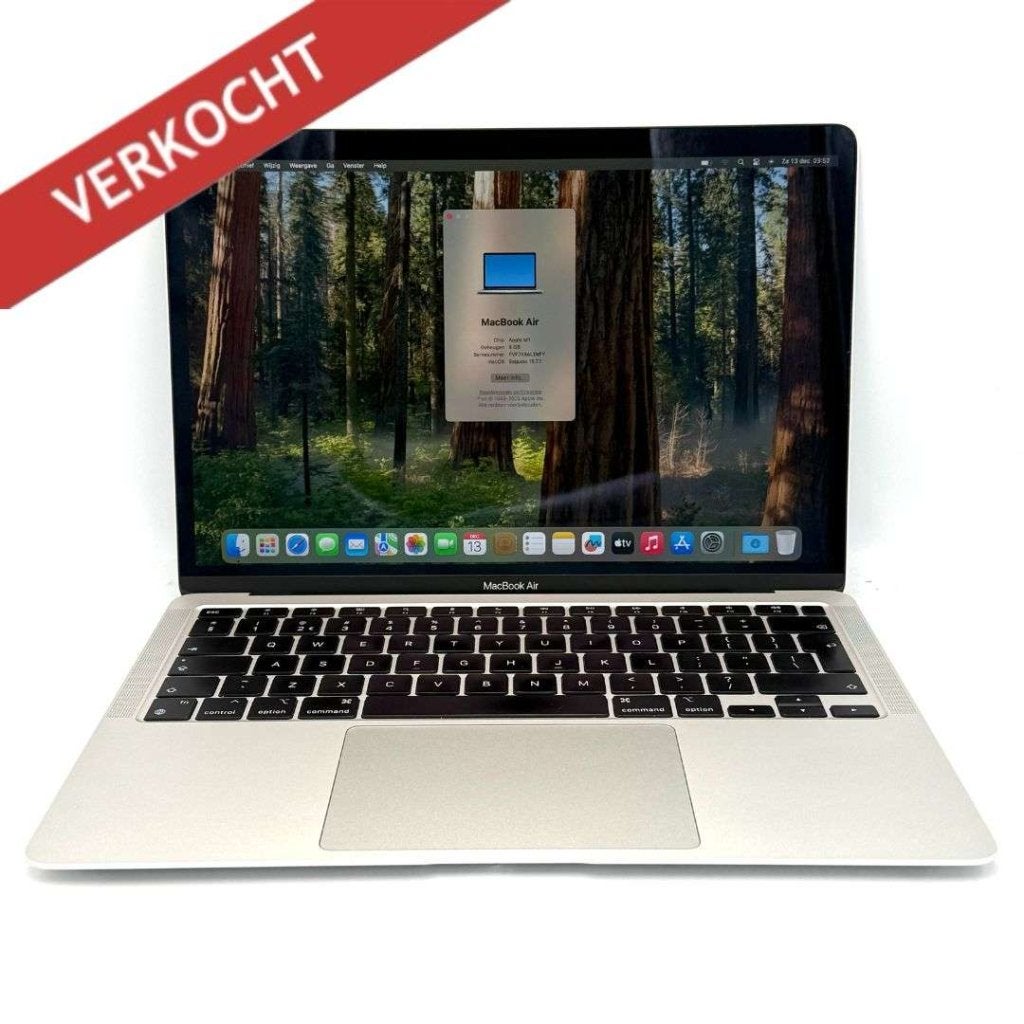 MacBook Air M1 256GB zilver /zeer net /94% batt /garantie, Apple, Zo goed als nieuw, Support@apple.com, Apple Park Way, Cupertino, California