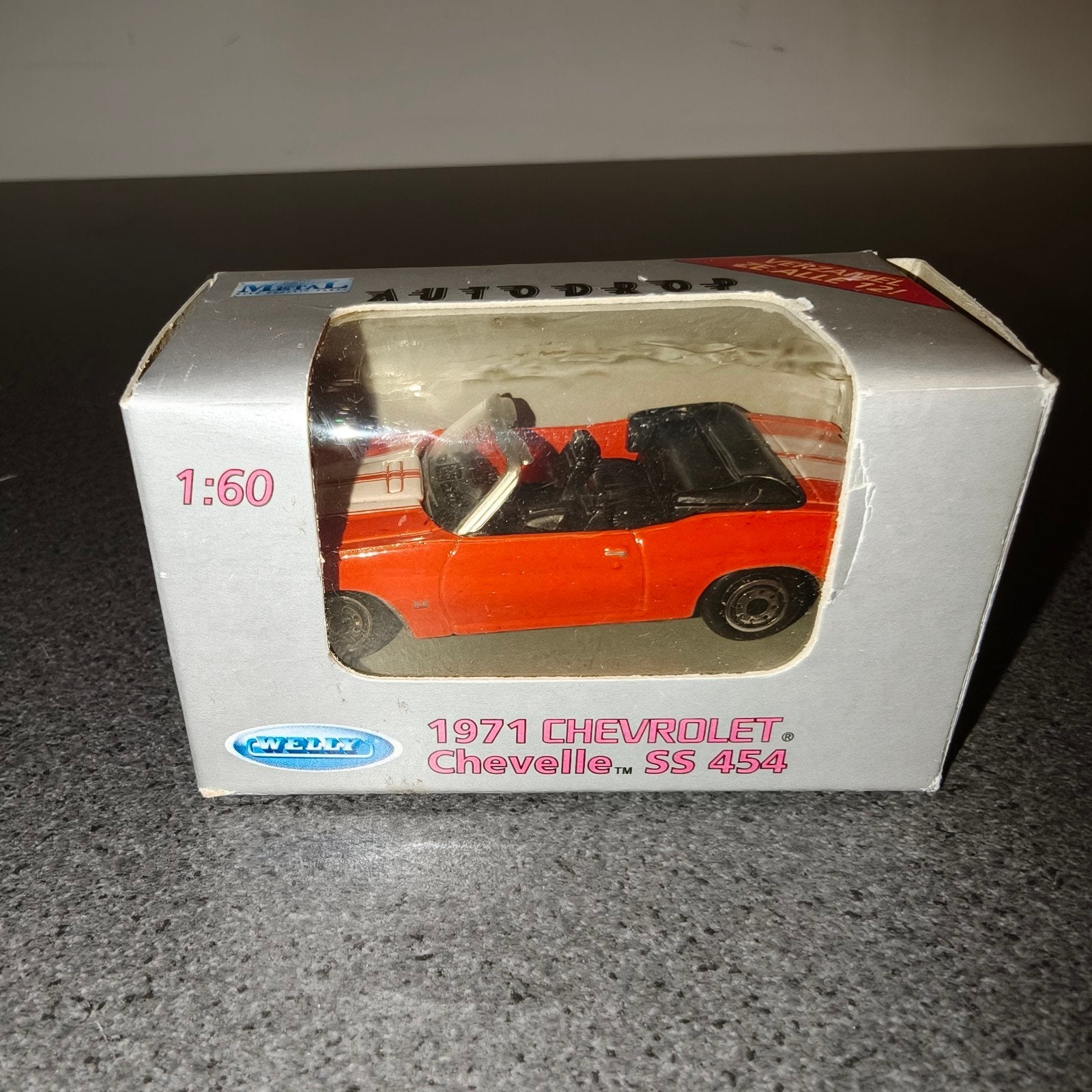Autodrop 1971 Chevrolet Chevelle SS 454 modelauto 1:60, Hobby en Vrije tijd, Ophalen of Verzenden, Nieuw, Auto