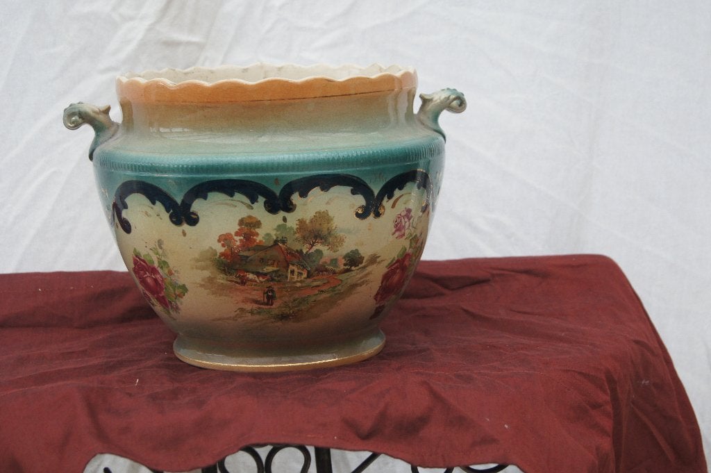 Bloempot ( Antiek, Ophalen of Verzenden