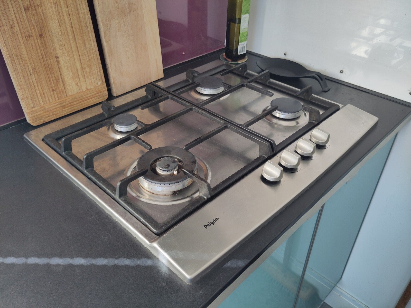 Pelgrim 4 pits kookplaat gas inbouw, Witgoed en Apparatuur, Fornuizen, Ophalen, Gebruikt, Minder dan 85 cm, 60 cm of meer