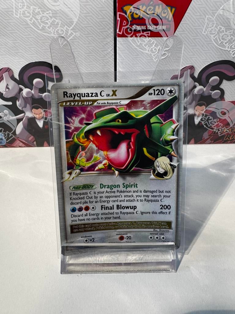 Rayquaza C LV.X DP47 Diamond & Pearl Black Star Promo, Ophalen of Verzenden, Zo goed als nieuw, Losse kaart, Foil