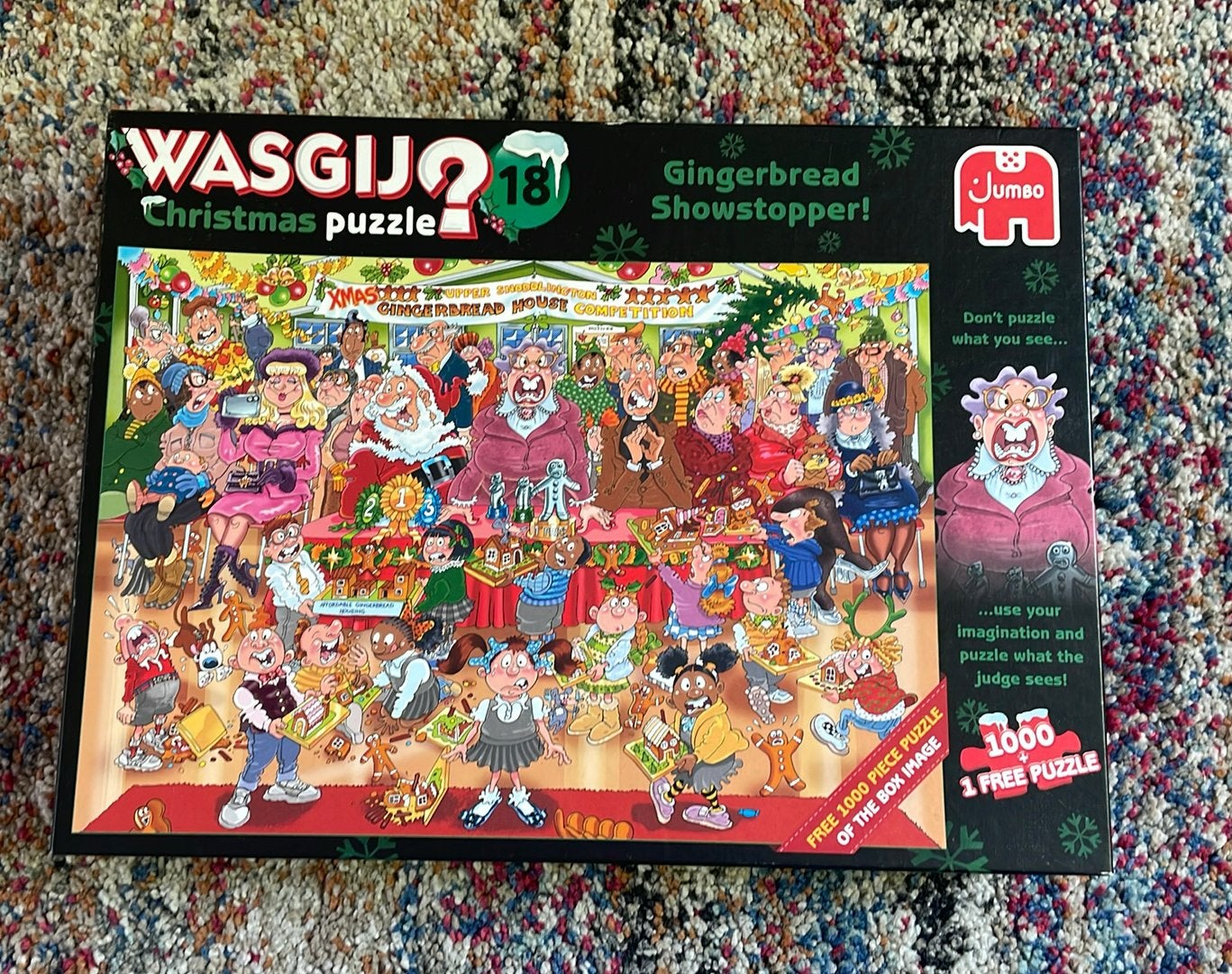 Wasgij puzzel Gingerbread Showstopper 1000 stukjes, Ophalen of Verzenden, 500 t/m 1500 stukjes, Gebruikt