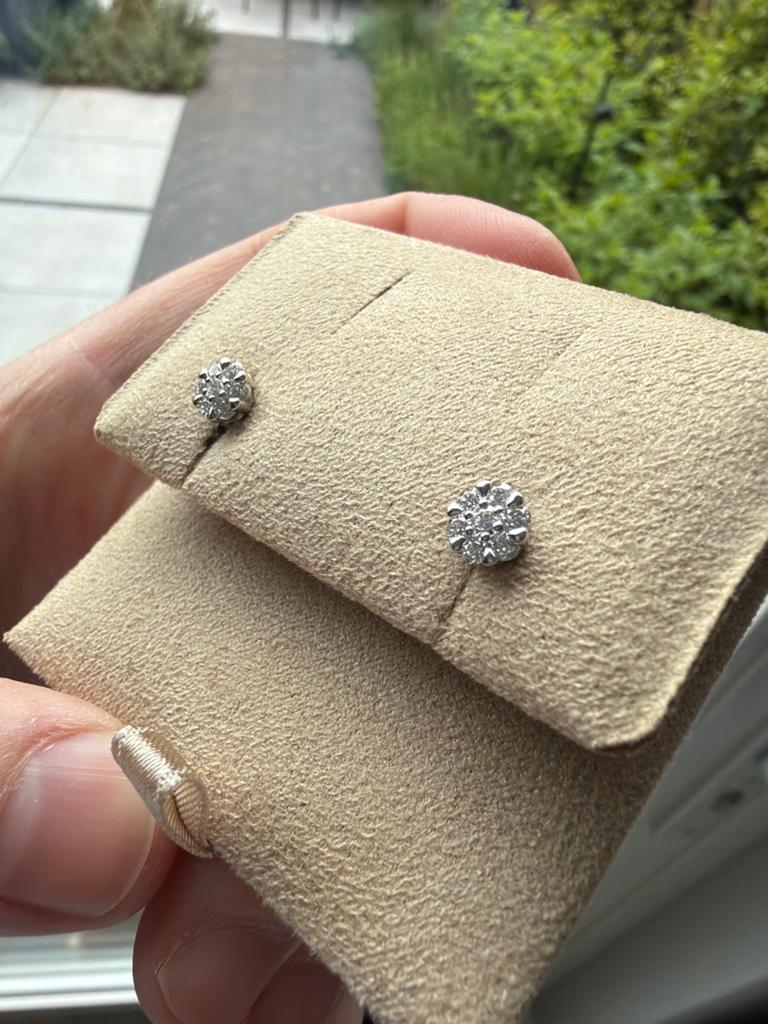 Schaap & Citroen Oorbellen met Diamant, Verzenden, Nieuw, Met edelsteen, Knopjes of Stekers