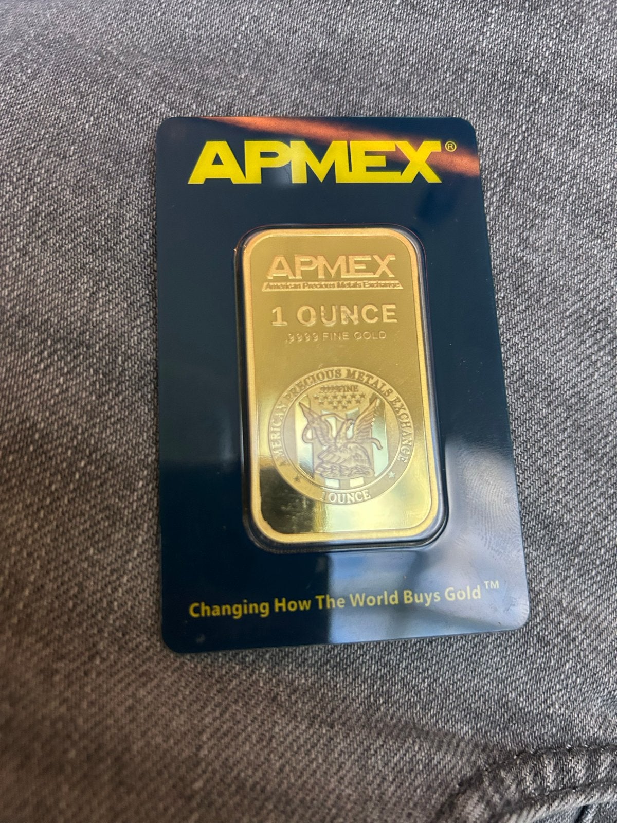 2x APMEX 1 Ounce .9999 Fijn Goudbaar met Aankoopbewijs, Ophalen of Verzenden, Goud