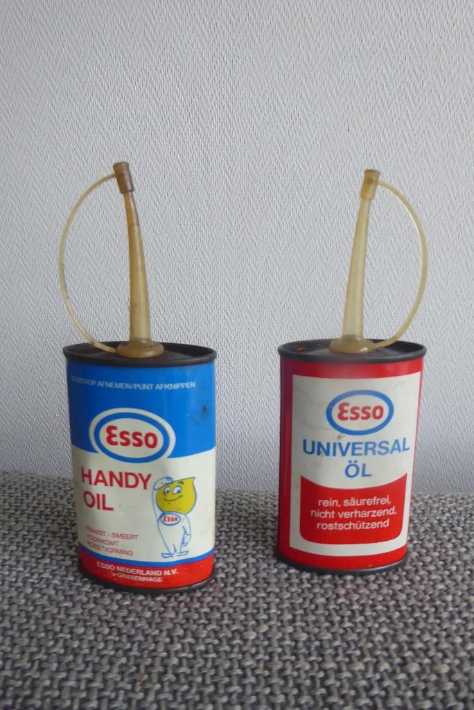2 x vintage oliespuit ESSO, Ophalen of Verzenden, Gebruikt, Gebruiksvoorwerp