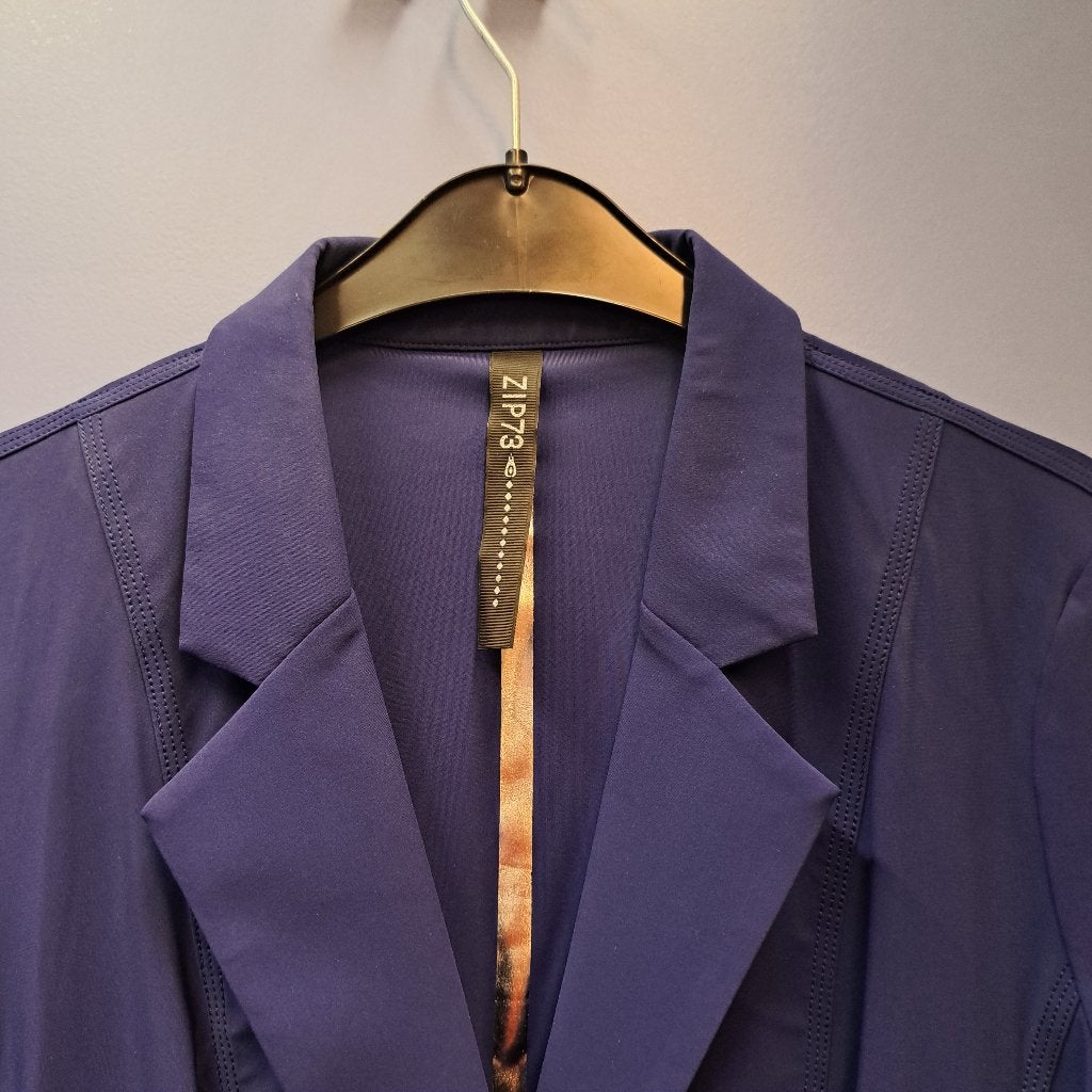 Zip73 travelstof blazer in paars blauwige kleur mt 40 47643, Maat 38/40 (M), Zip73, ., Paars
