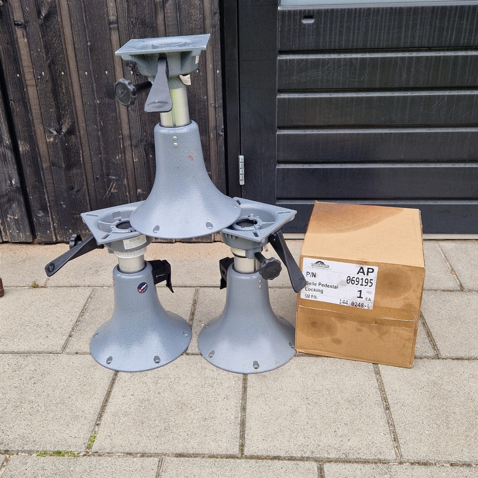 3 verstelbare bootstoelpoten, Ophalen of Verzenden, Zo goed als nieuw, Motor en Techniek, Motorboot