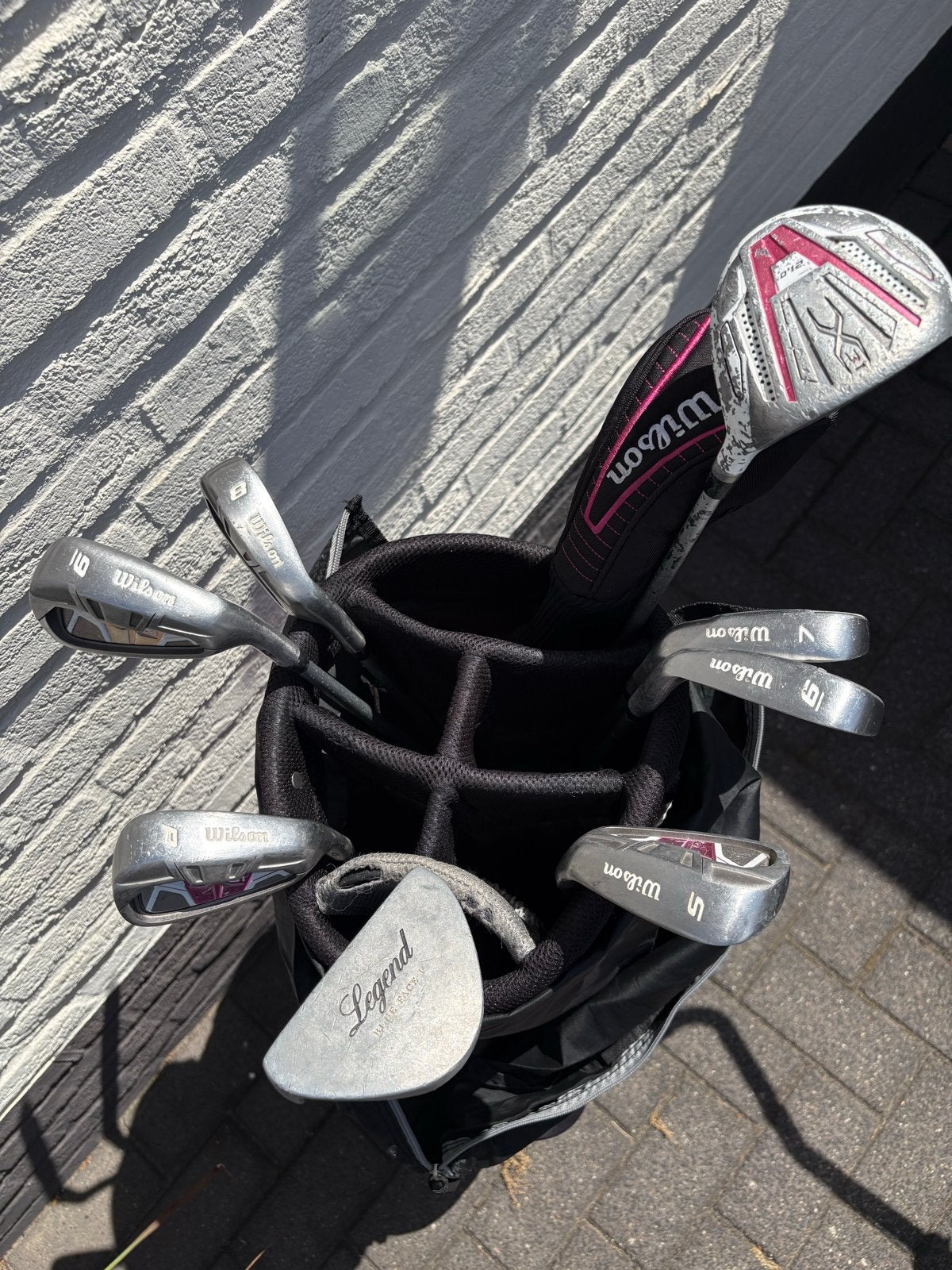 Compleet Wilson dames golfset met tas, trolley en accessoire, Ophalen, Gebruikt, Set, Overige merken