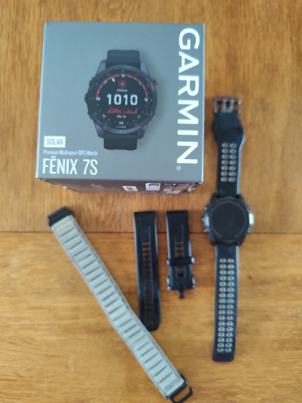 Garmin Fenix 7S Solar Multisport GPS Horloge + 2 Opladers, Stappen, Zwart, Garmin, Ophalen of Verzenden