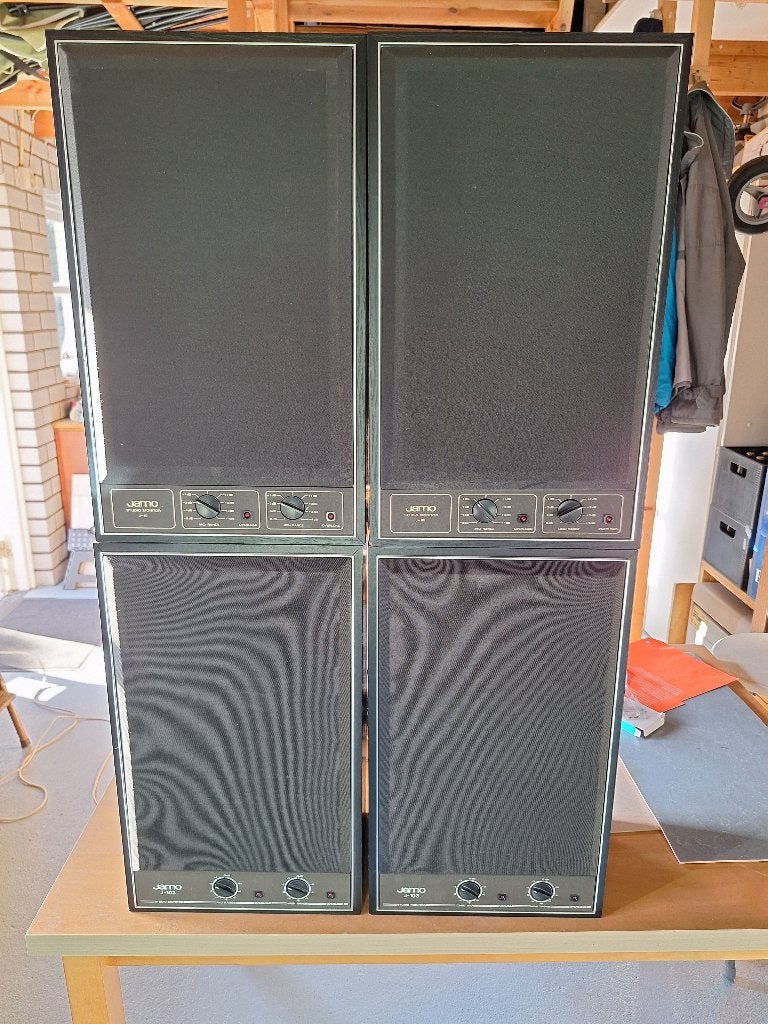 Vier krachtige Jamo luidsprekers (100 W top), Audio, Tv en Foto, Ophalen, Stereo speakers, Gebruikt, 60 tot 120 watt