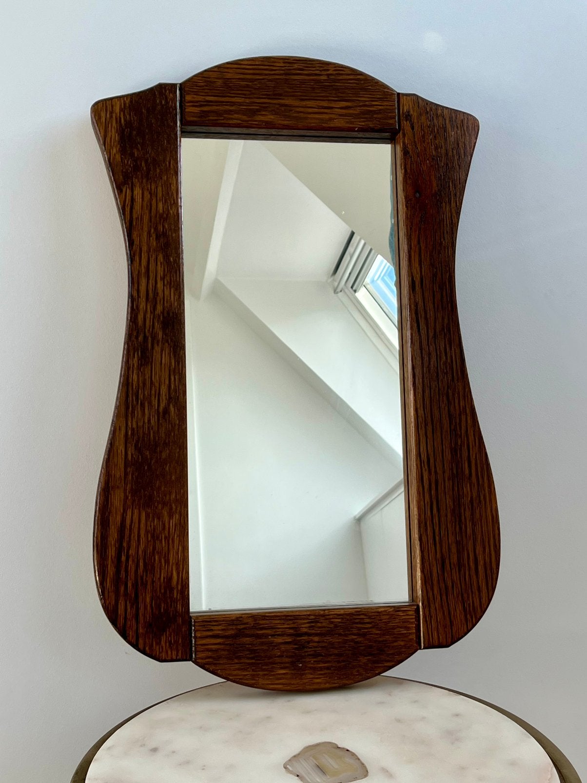 Wandspiegel 55 x 35 cm Mid-Century / Art Deco Stijl, Huis en Inrichting, Minder dan 50 cm, Gebruikt, Ophalen of Verzenden, Minder dan 100 cm
