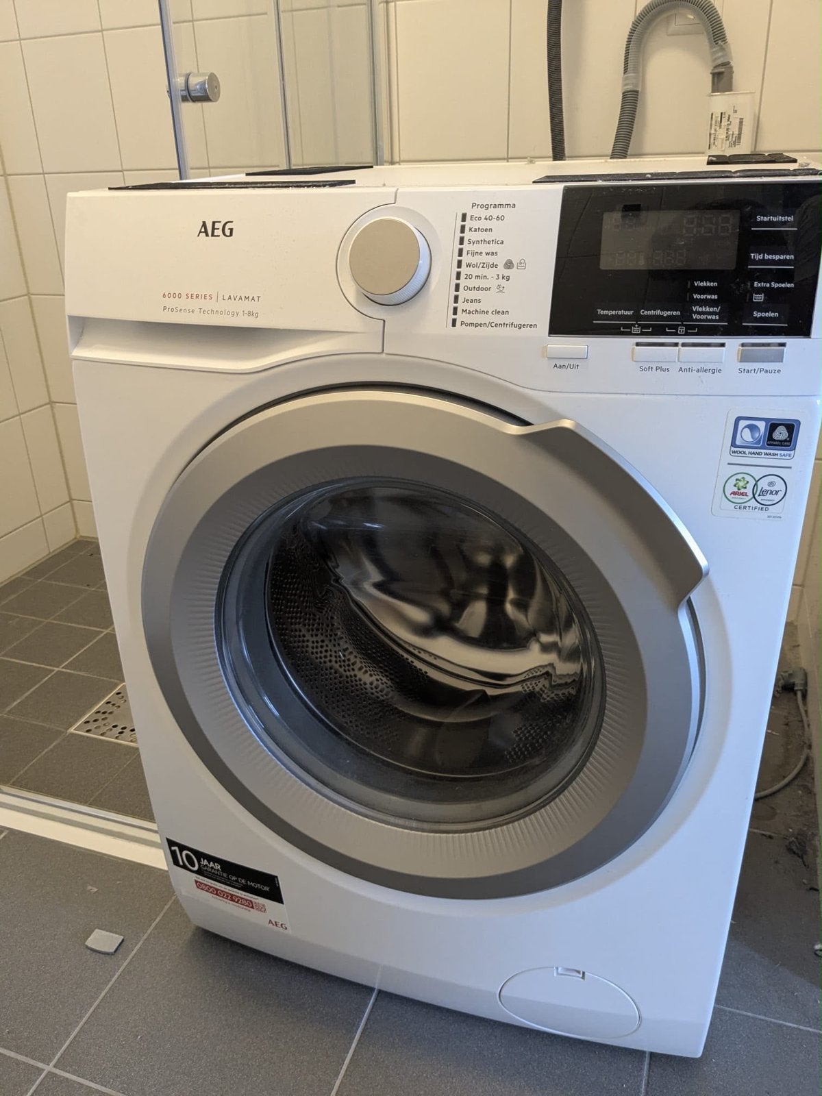 AEG 6000 SERIES LAVAMAT Wasmachine - 8kg, Ophalen, Gebruikt, Voorlader, Kort programma
