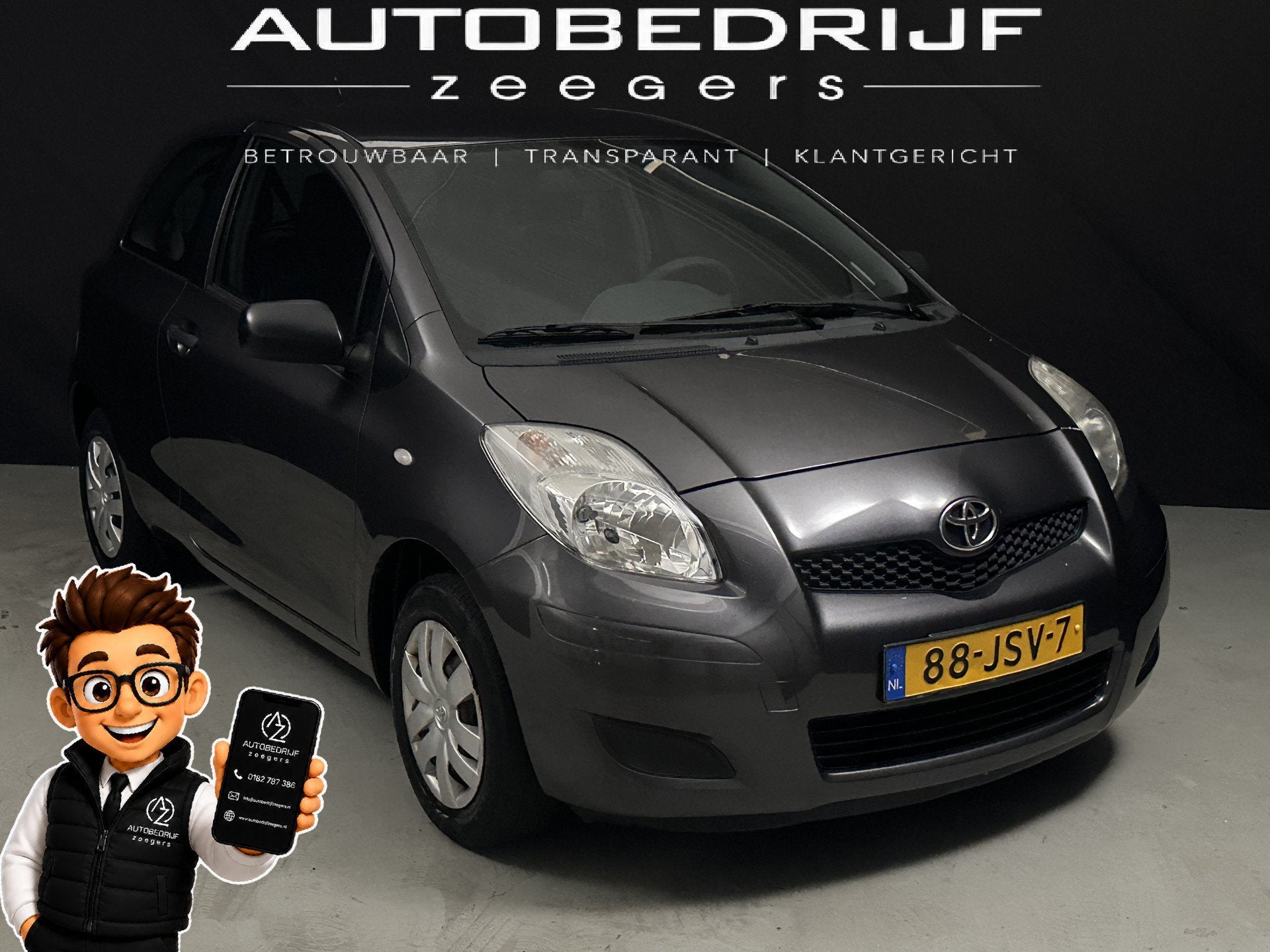 Toyota Yaris 1.0 VVTi *AC*NAP*NW KOPPELING (bj 2009), Auto's, Toyota, Voorwielaandrijving, 532 kg, 750 kg, 965 kg