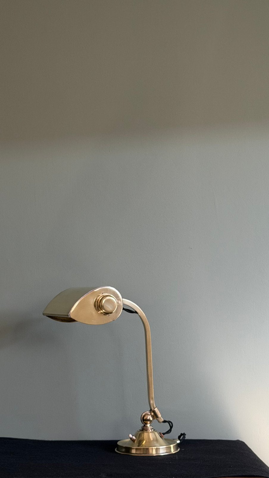 Vintage oude bureaulamp tafellamp notarislamp bankierslamp, Gebruikt, Vintage, E14 (klein), Ophalen of Verzenden