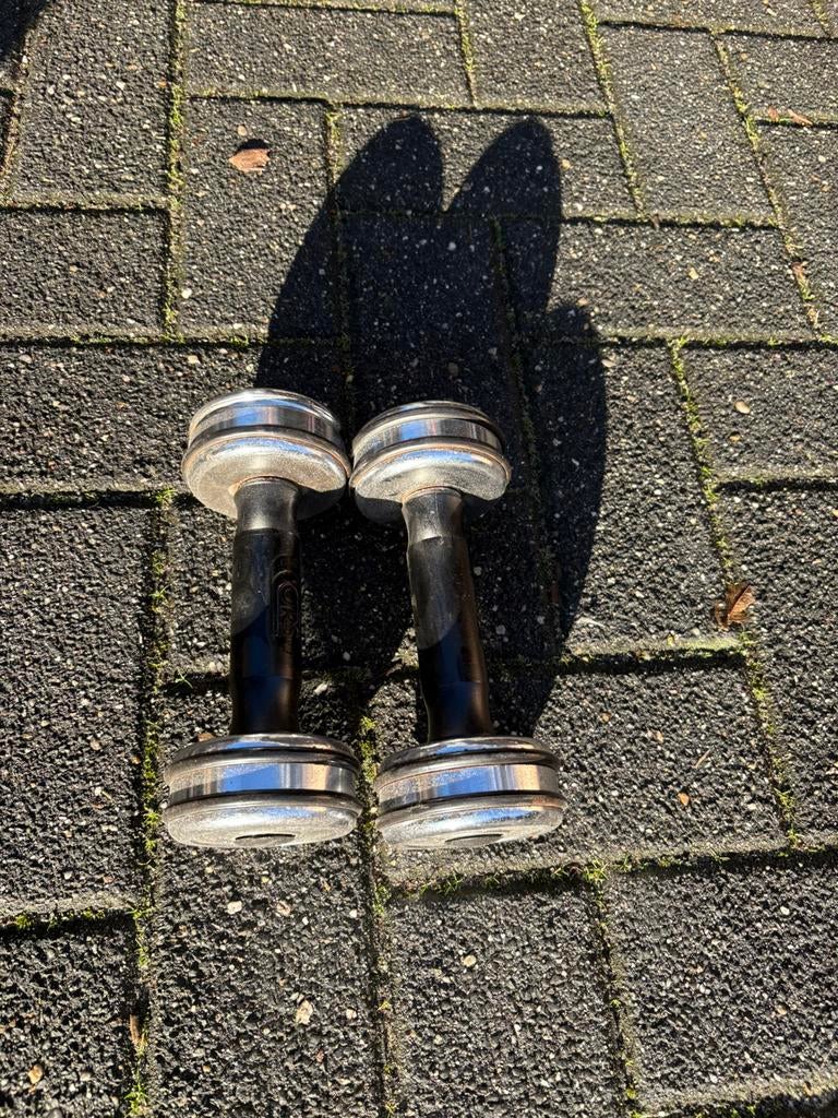 2 x 3 kg chrome dumbbells gewichten dumbbell set, Dumbbell, Gebruikt, Chrome dumbbells, Gewichten