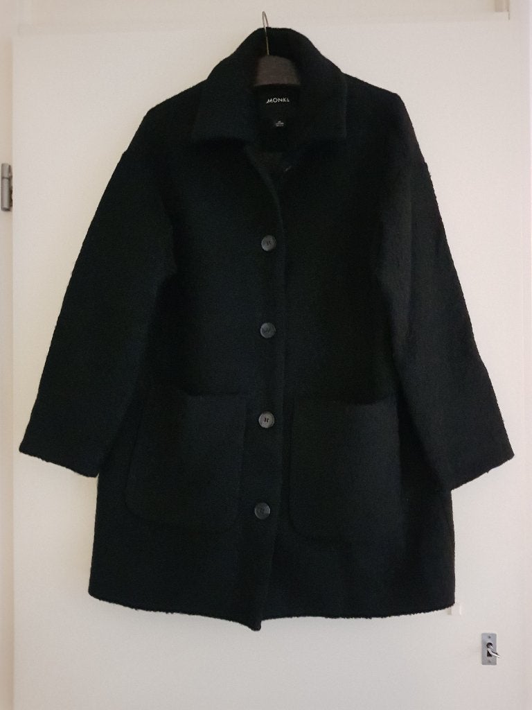 Jas / winterjas / wollen jas dames -- maat XS / 34 -- Monki, Kleding | Dames, Jassen | Winter, Zwart, Ophalen of Verzenden, Monki