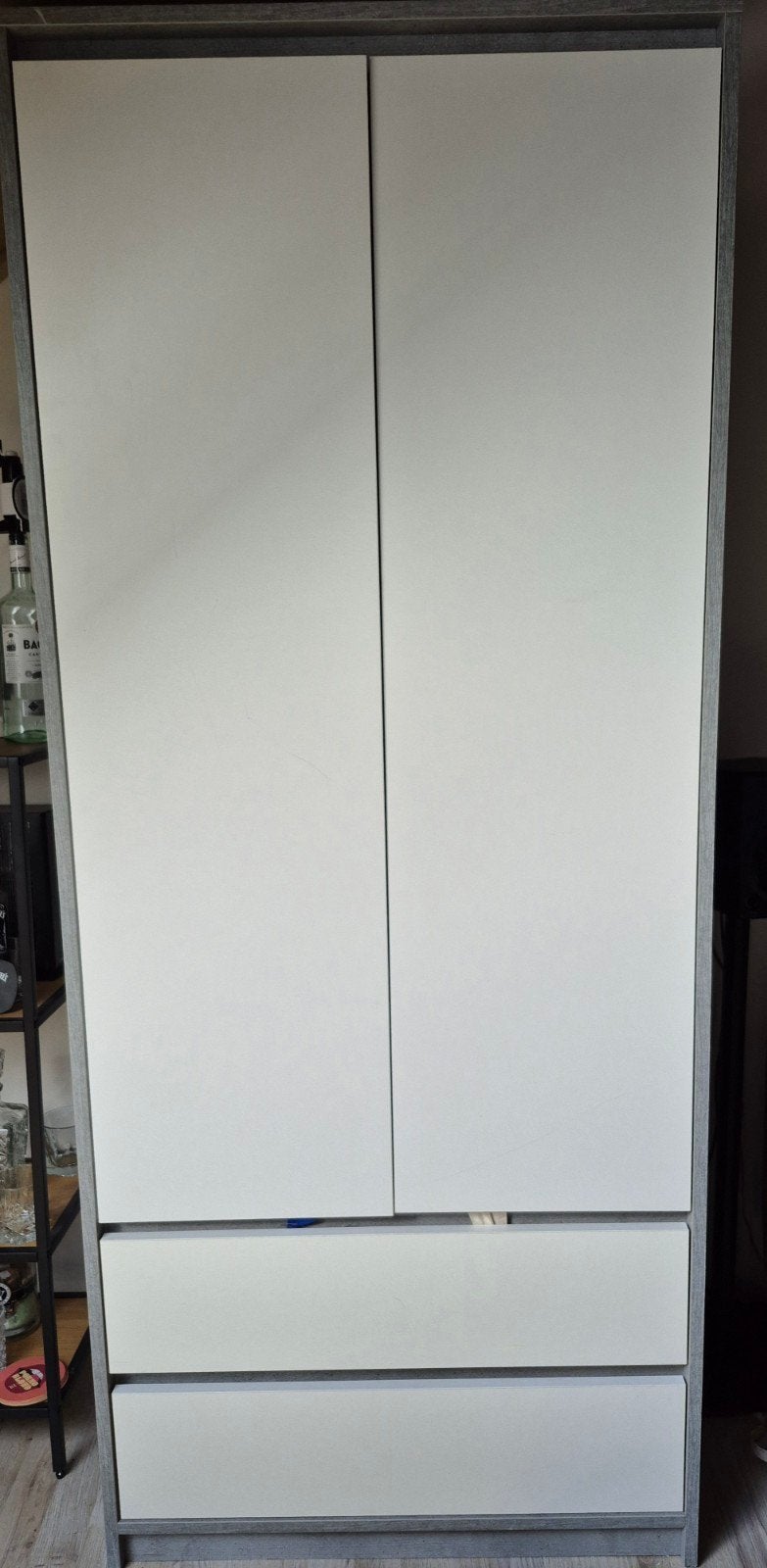 JYSK Kledingkast met lades - 190x80x50 cm, Ophalen, Gebruikt, Met lade(s), 50 tot 100 cm