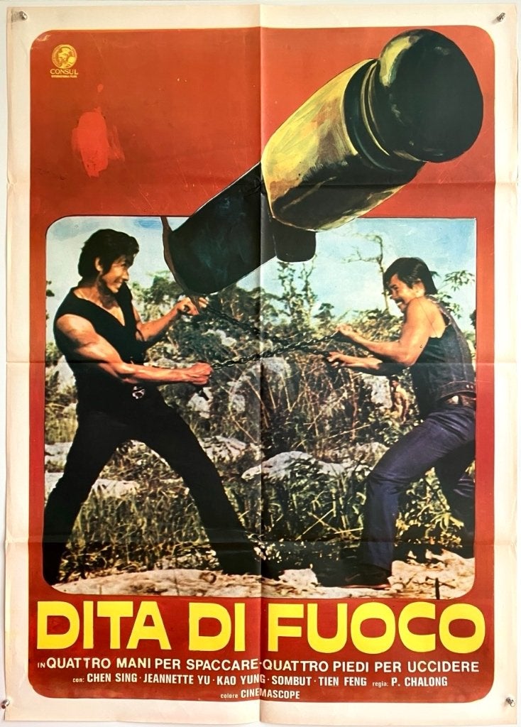 Originele filmposter - Kung-Fu film - Jaren 70/80, Verzenden, Zo goed als nieuw, A1 t/m A3, Film en Tv