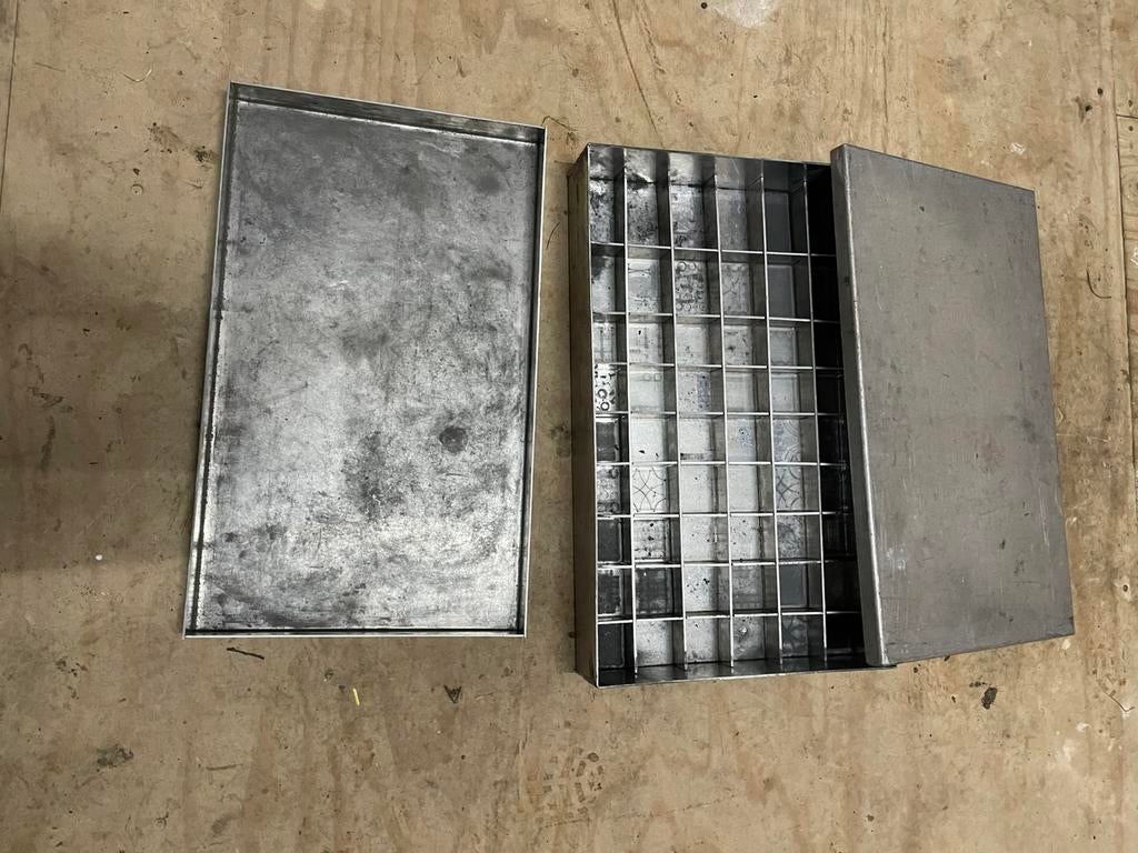 Aluminium opbergkist voor schroefjes etc zie omschr, Ophalen, Gebruikt