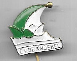 CARNAVAL VERENIGING DE KLOEBEL GROEN WITTE SPELD, Ophalen of Verzenden, Gebruikt, Merk, Speldje of Pin