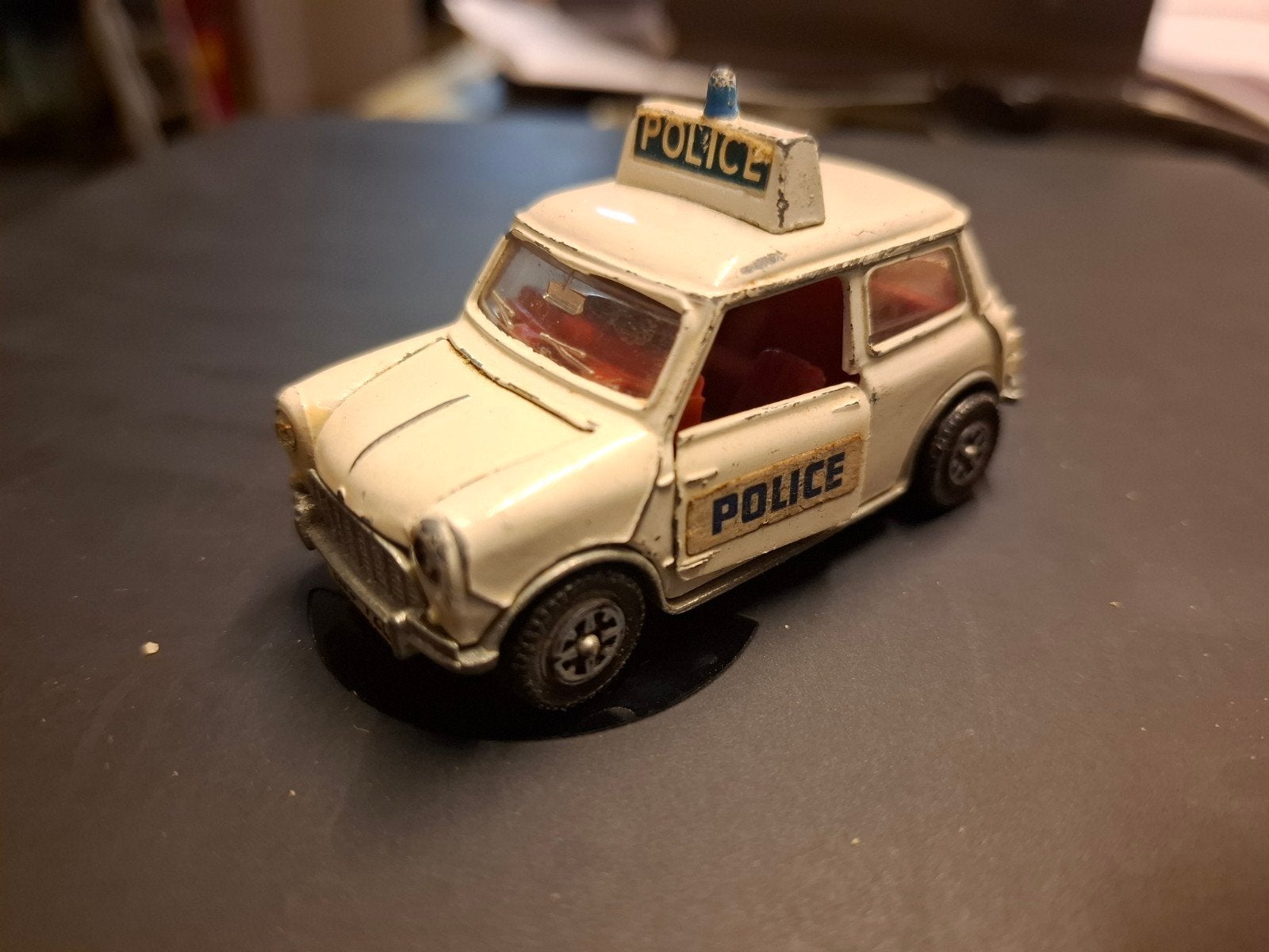 Dinky Toys Mini Cooper Politieauto - Vintage Speelgoed, Ophalen of Verzenden, Gebruikt
