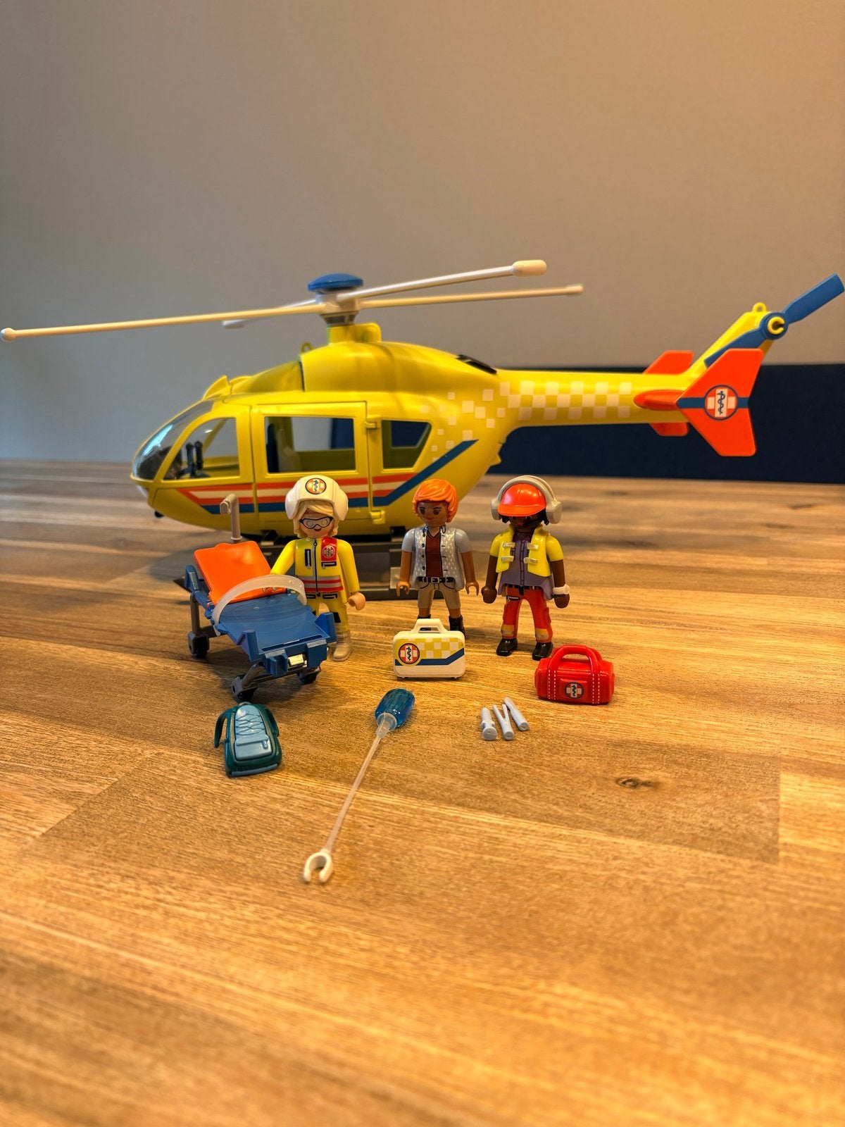 PLAYMOBIL Helikopter met medische set en figuren, Ophalen, Gebruikt