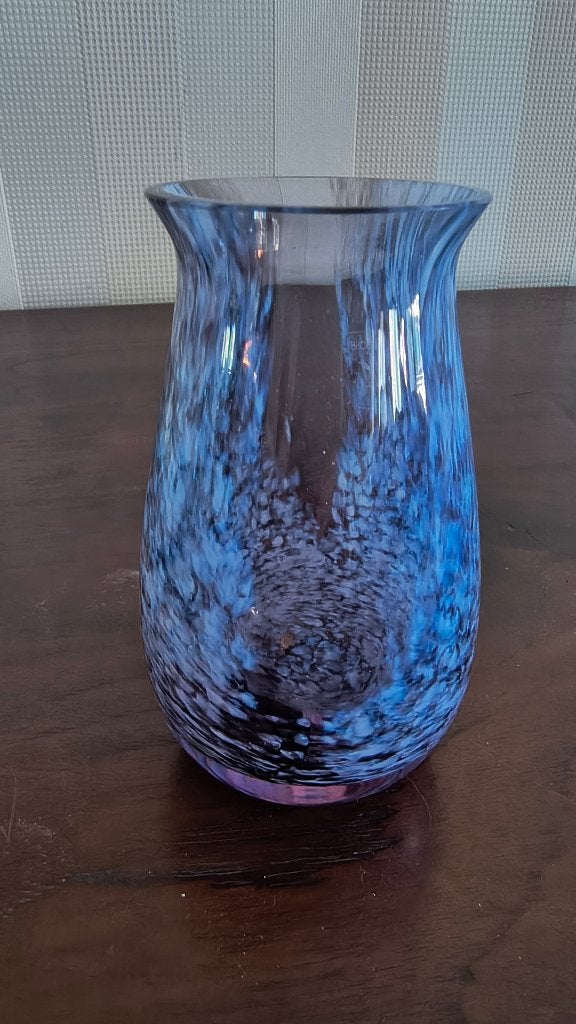 caithness glazen vaas - blauw, Ophalen of Verzenden