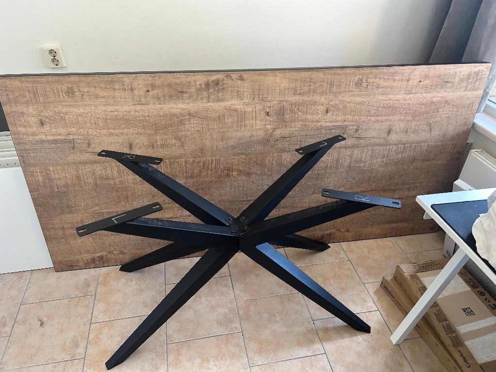 Eettafel Mascaro 220x100 cm rechthoekig, Huis en Inrichting, Tafels | Eettafels, Ophalen, 200 cm of meer, 50 tot 100 cm, Zo goed als nieuw