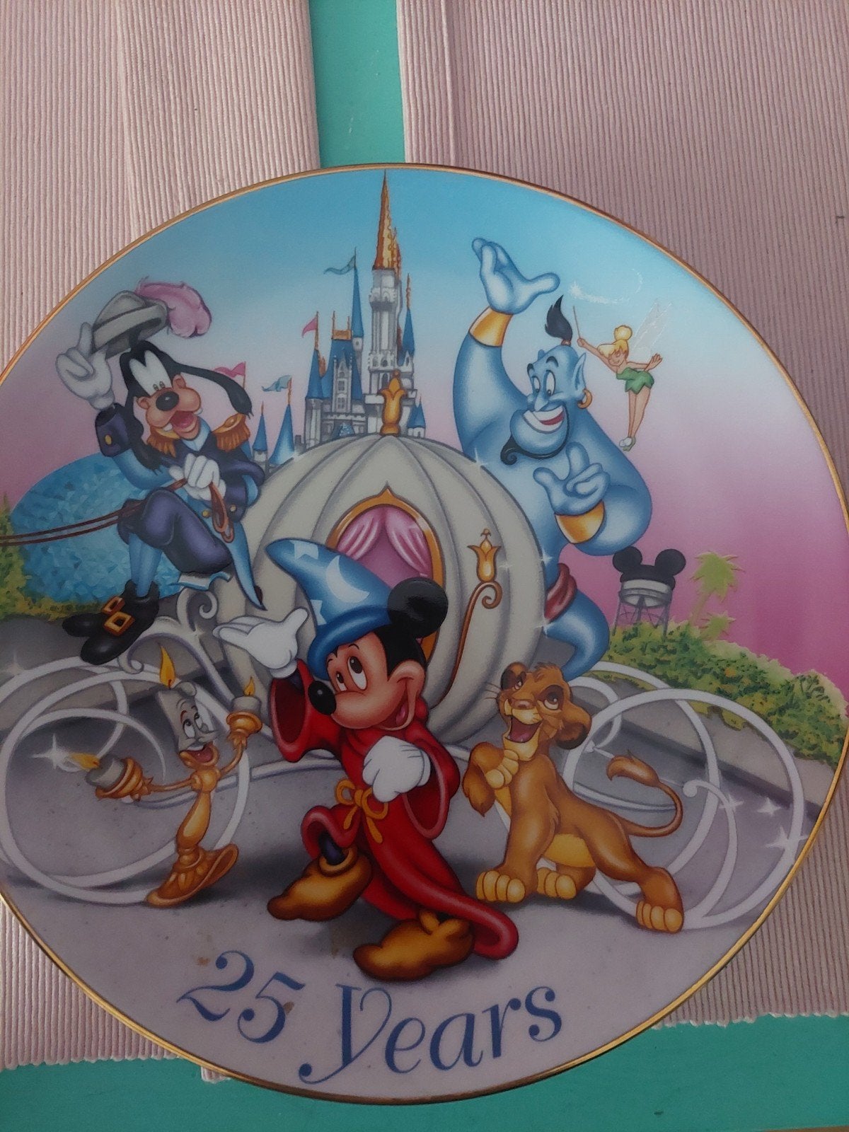 Disney 25 Jaar Walt Disney World Decoratief Bord, Ophalen, Mickey Mouse, Zo goed als nieuw, Servies