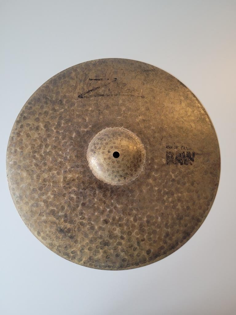 Zultan 18" Raw Crash Cymbal - bekken - degelijke staat, Ophalen, Gebruikt, Drums of Percussie