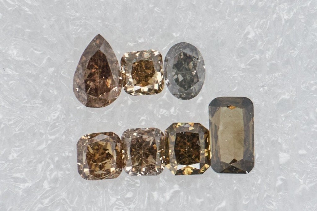 (605)7 pcs Diamant (Natuurlijk gekleurd) 0.90 ct - Gem.slijp, Ophalen of Verzenden, Nieuw
