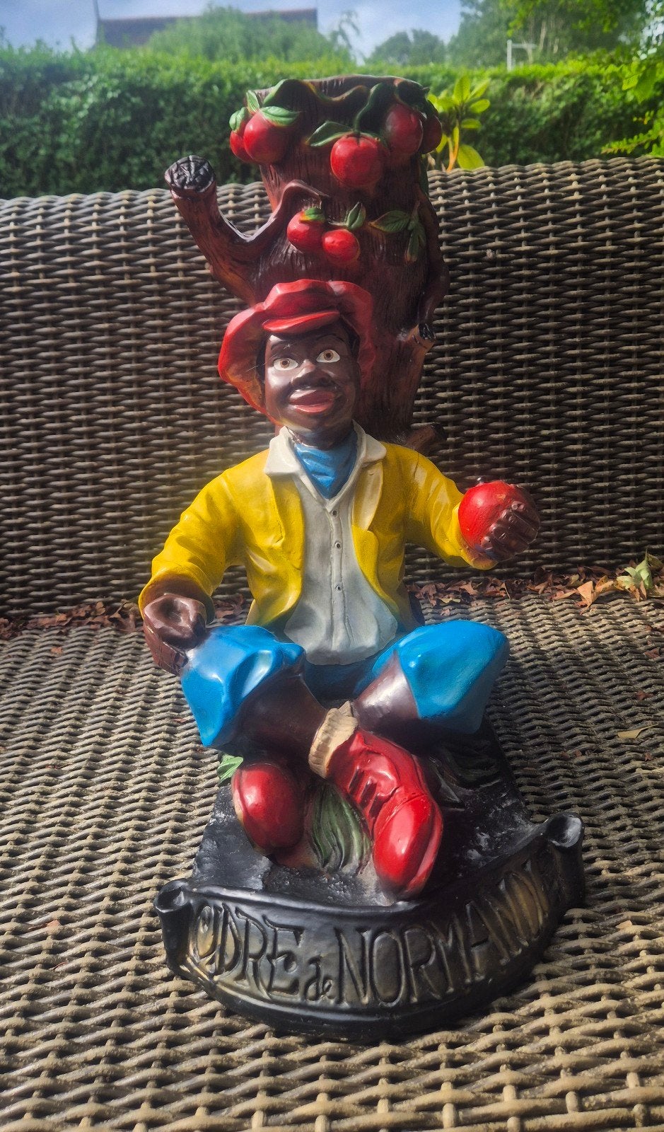 Bijzonder retro 90s reclamebeeld Cidre de Normandie, Antiek en Kunst, Meerkleurig, Ophalen of Verzenden, 50 cm, Pop/figuur